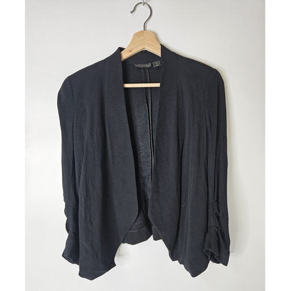 Halogen 100% Viscose Black Cardigan Asymetric Open Formal Women's Size M - Picture 1 of 7
